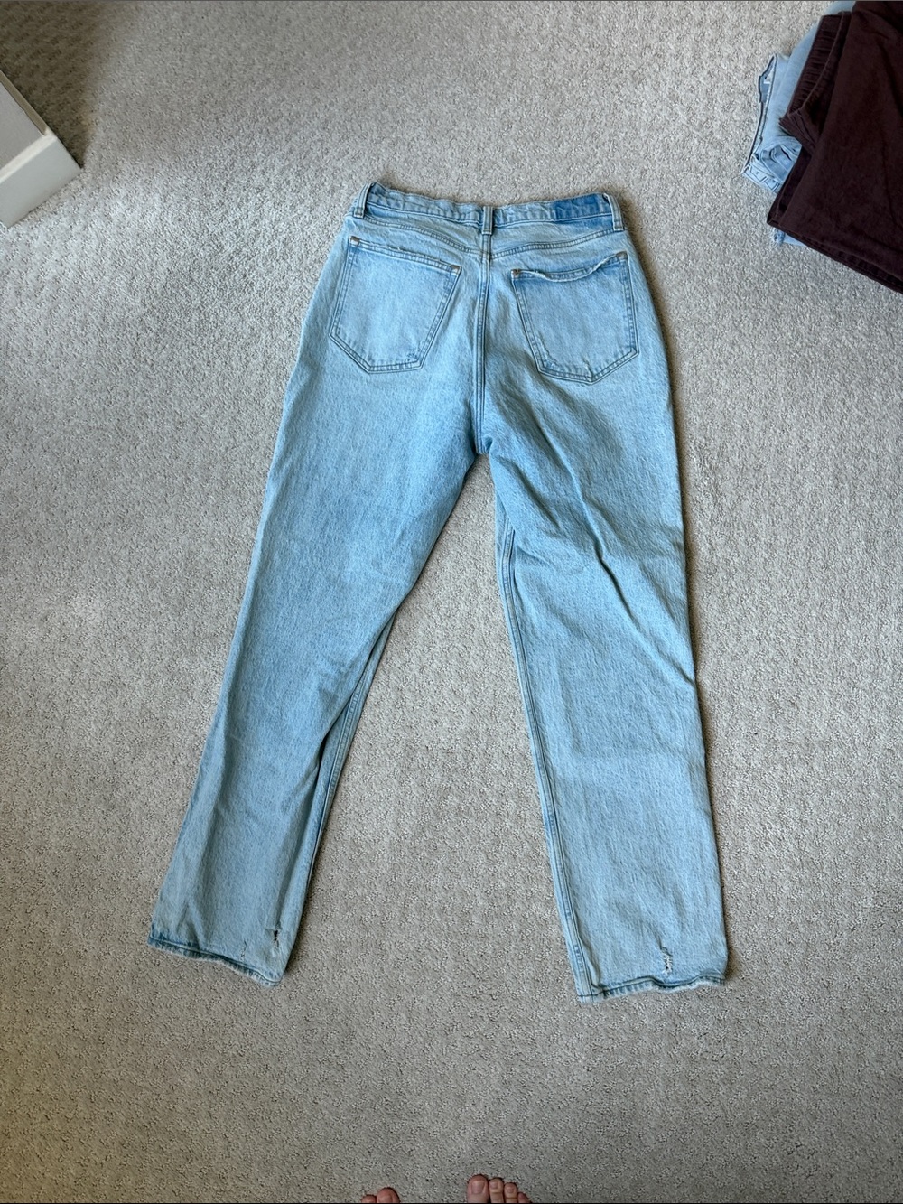 Abercrombie Ultra High-Rise 90s Straight Light Wash Jeans -Curve Love - Picture 5 of 6